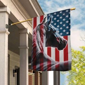 NEW American Flag Horse Outdoor House Flag